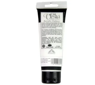 رنگ اکریلیک وستا کد 40 Titanium White حجم 75 میلی لیتر