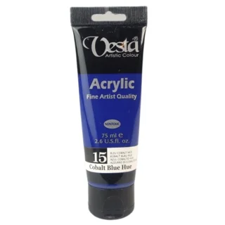رنگ اکریلیک وستا | Cobalt Blue Hue 15 | حجم ۷۵ میلی لیتر