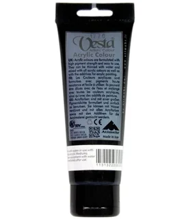 رنگ اکریلیک وستا کد 24 مشکی Ivory Black حجم 75 میلی لیتر